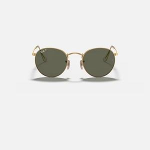 Ray Ban round metal sunglasses • matte gold